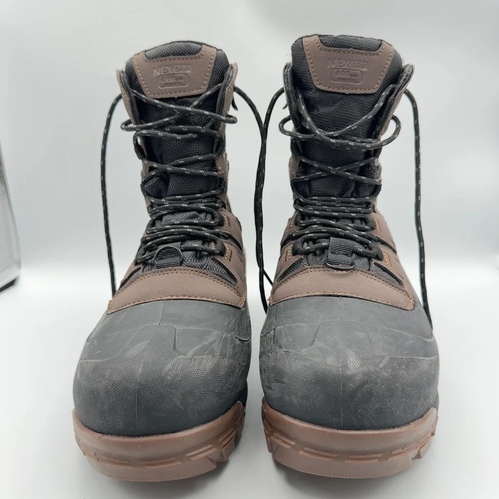 Nexgrip Ice Badland Mens 8 Winter Boots Brown Black 400g Insulated Waterproof